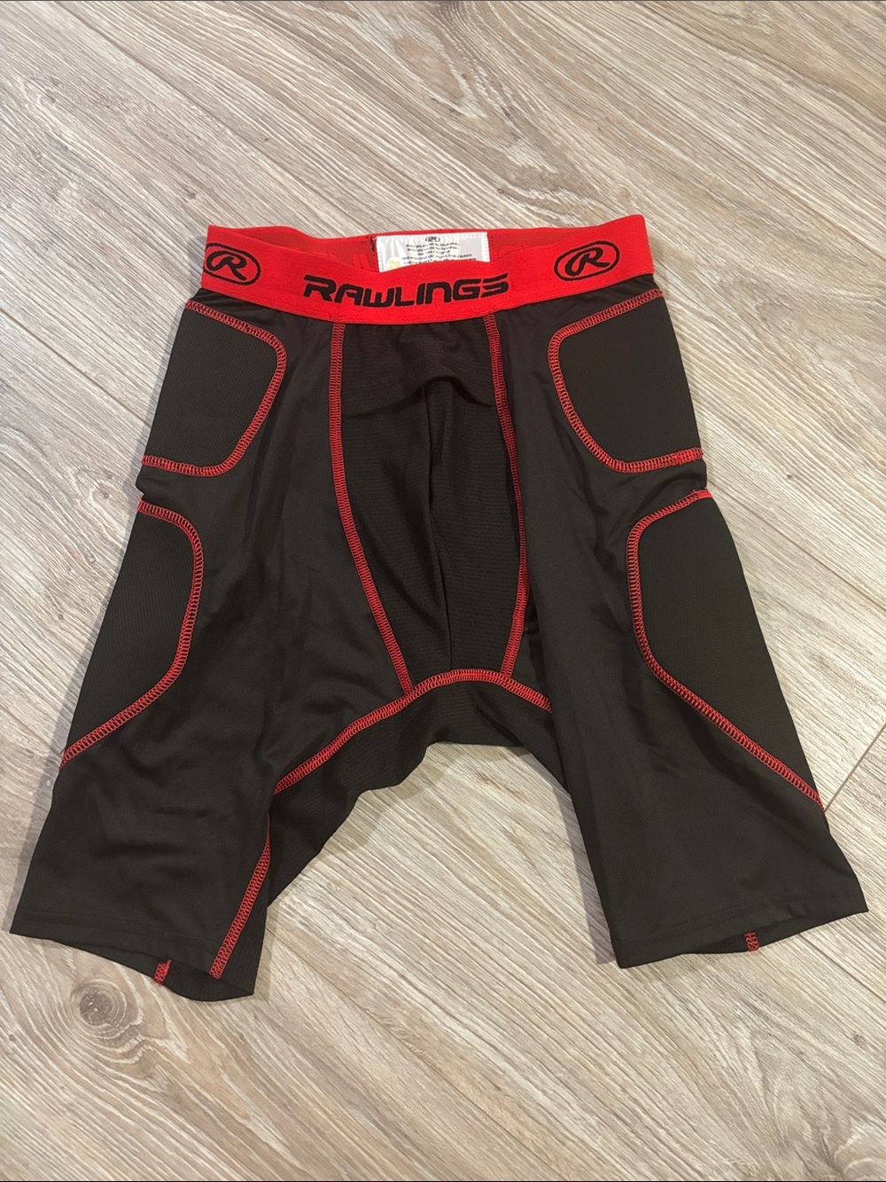 Rawlings Youth Baseball Compression Shorts with hip and thigh sliding pads
